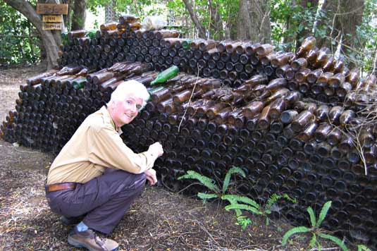 Beer Bottle House built by Pat Keough